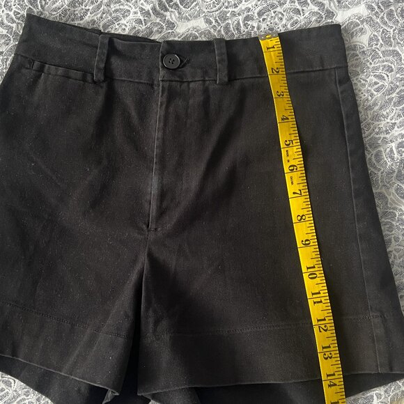 Frank and Oak Josephine High-Waisted Shorts in Black - Picture 10 of 10